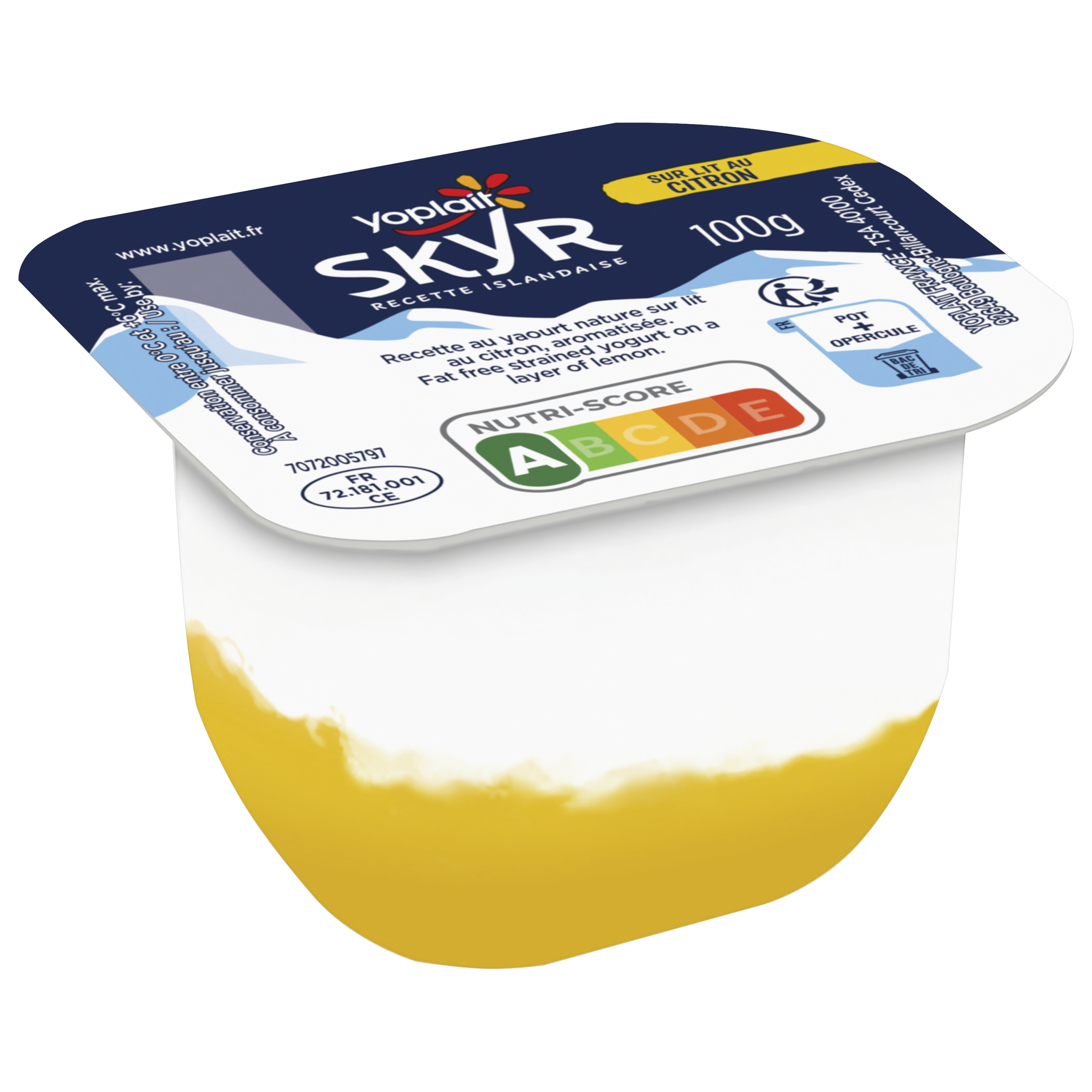 Saveur d'Autrefois yaourt pot verre citron 140 g Yoplait